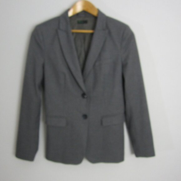 New United Colors Of Benetton Blazer Womens S Gray Houndstooth LS Blazer Jacket - Picture 10 of 14